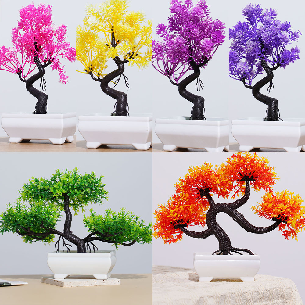 Bonsai Tree Zen Garden - Artificial Plastic Plants Bonsai Small Tree
