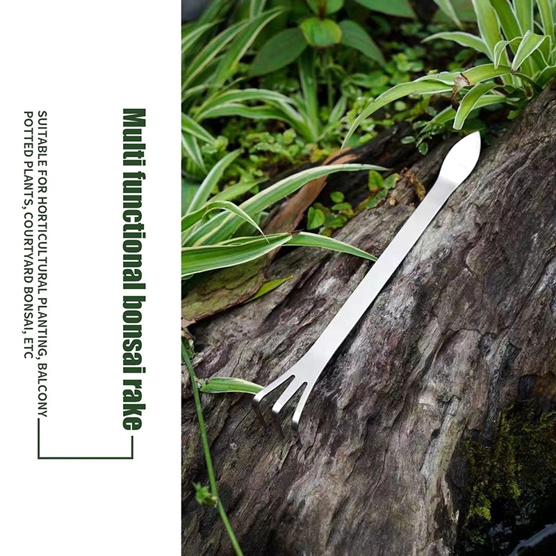 1Pc Stainless Steel Root Rake  - Bonsai Garden Tools avaliação e preço