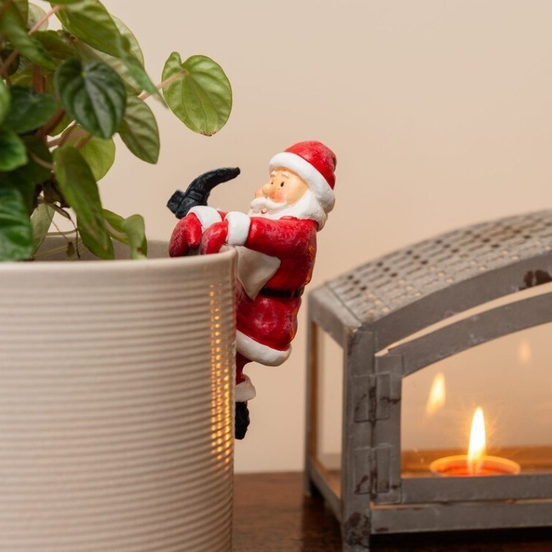 Christmas Santa Snowman Statue - Bonsai Garden Wall avaliação e preço