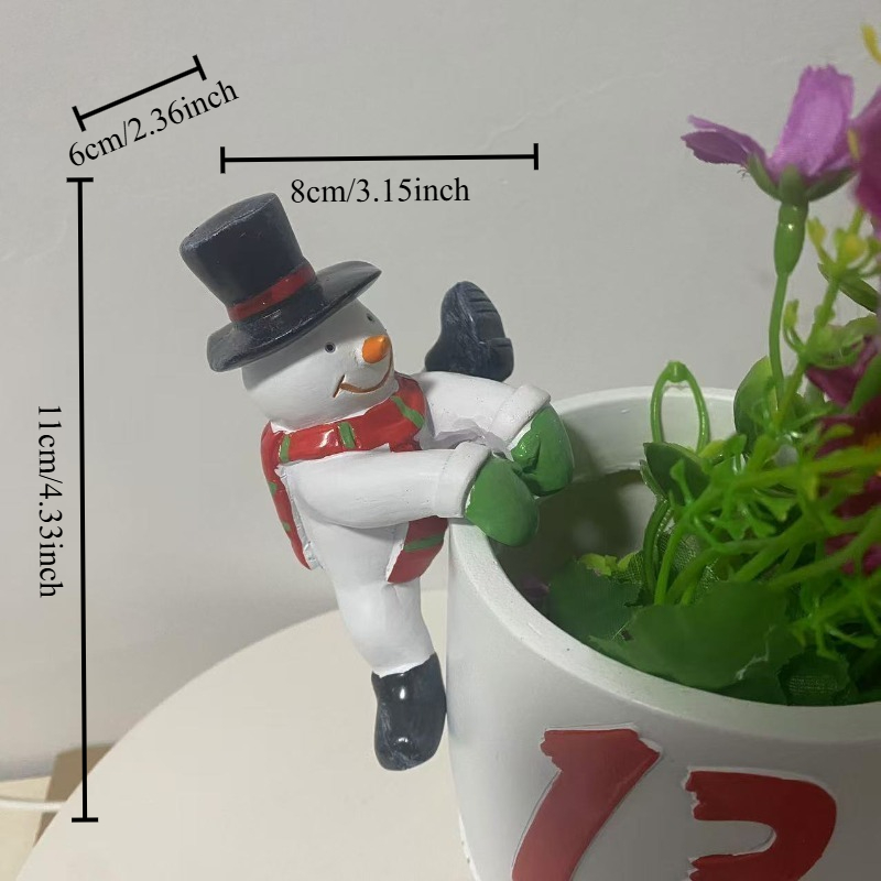Christmas Santa Snowman Statue - Bonsai Garden Wall avaliação e preço