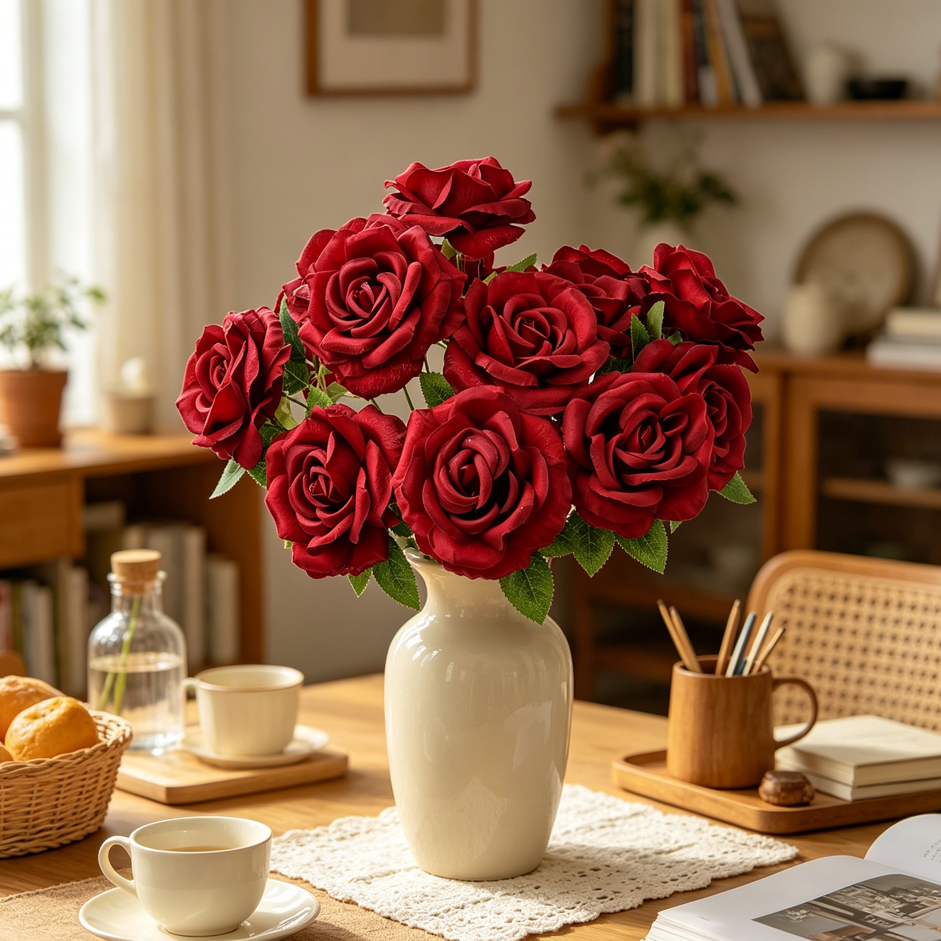Artificial Flower Silk Rose Br - Bonsai Garden For Sale avaliação e preço