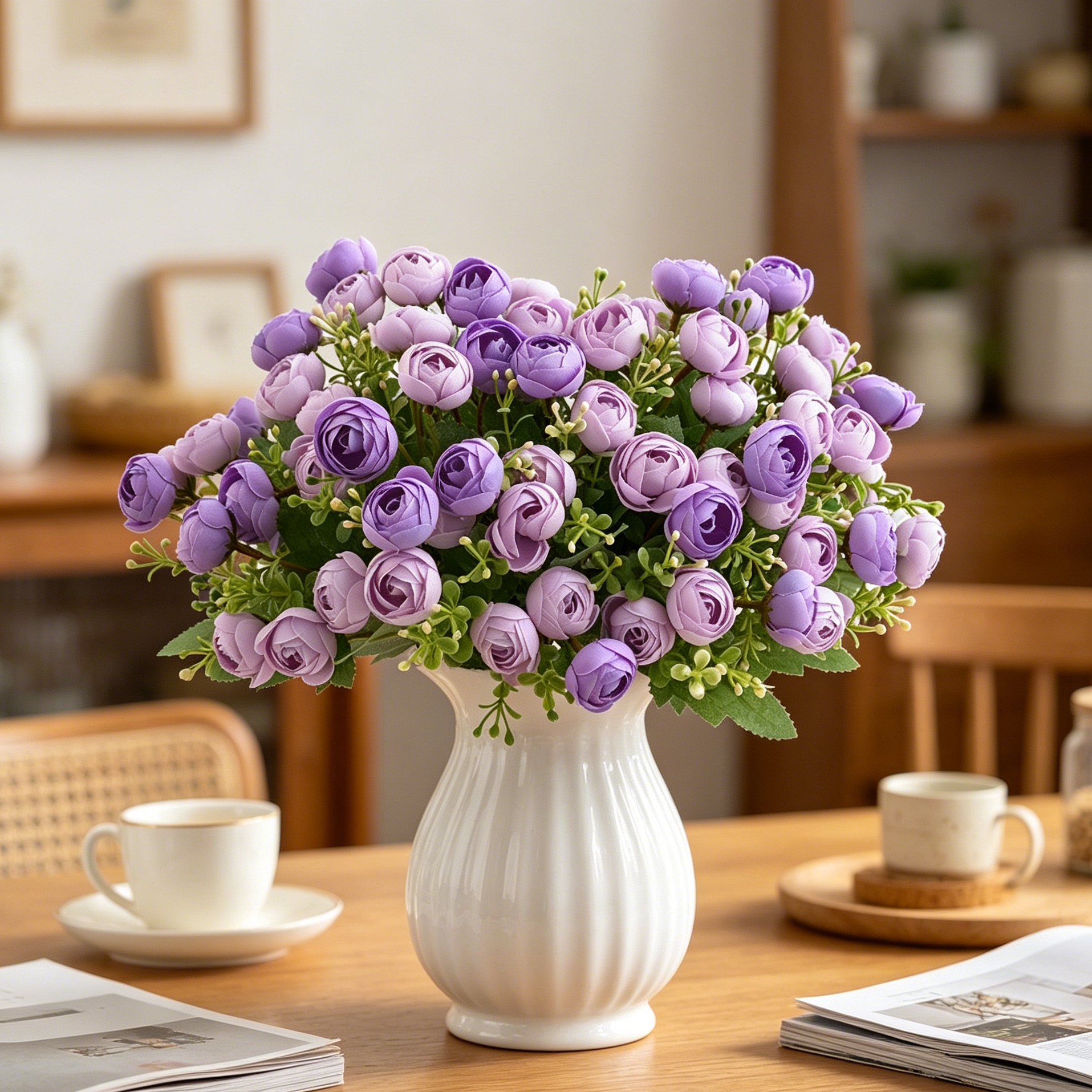 Silk Artificial Flower Tea Bud - Bonsai Garden Wall avaliação e preço