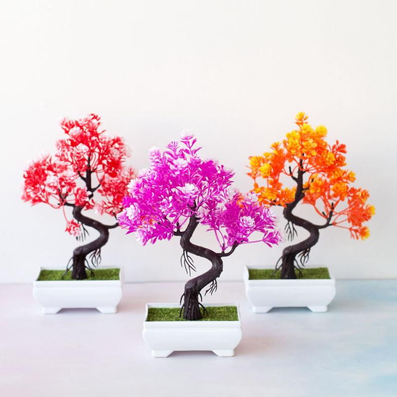 [MOA]Small Tree Pot Fake Plant - Bonsai Tree Zen Garden avaliação e preço