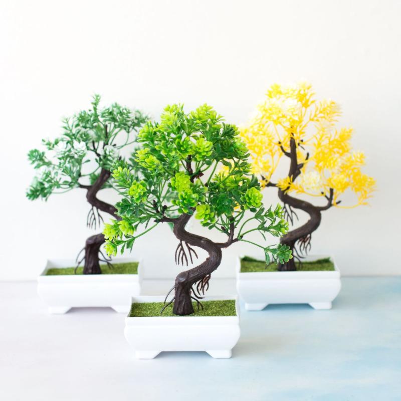 [MOA]Small Tree Pot Fake Plant - Bonsai Tree Zen Garden avaliação e preço