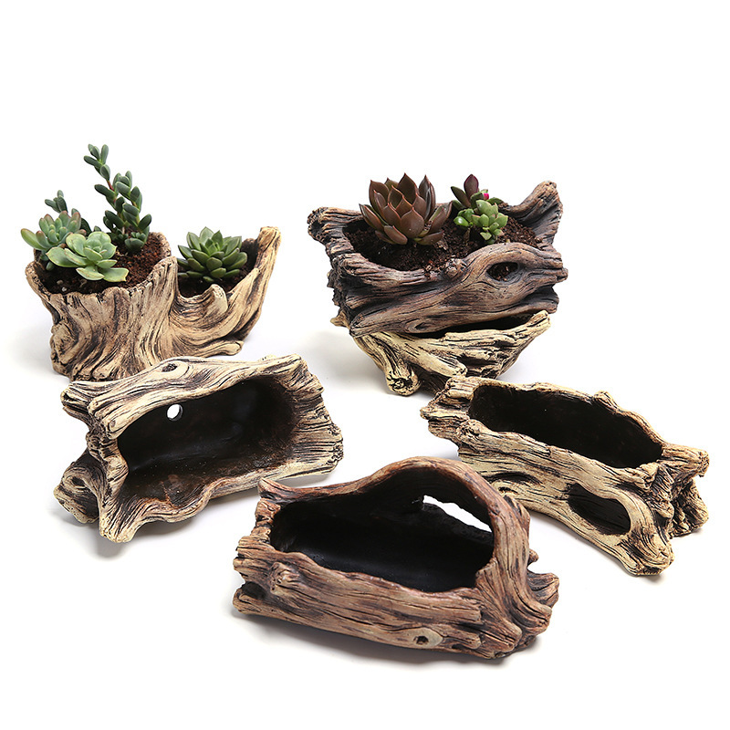 Succulent Flower Pot Wood Tree - Bonsai Tree Zen Garden avaliação e preço
