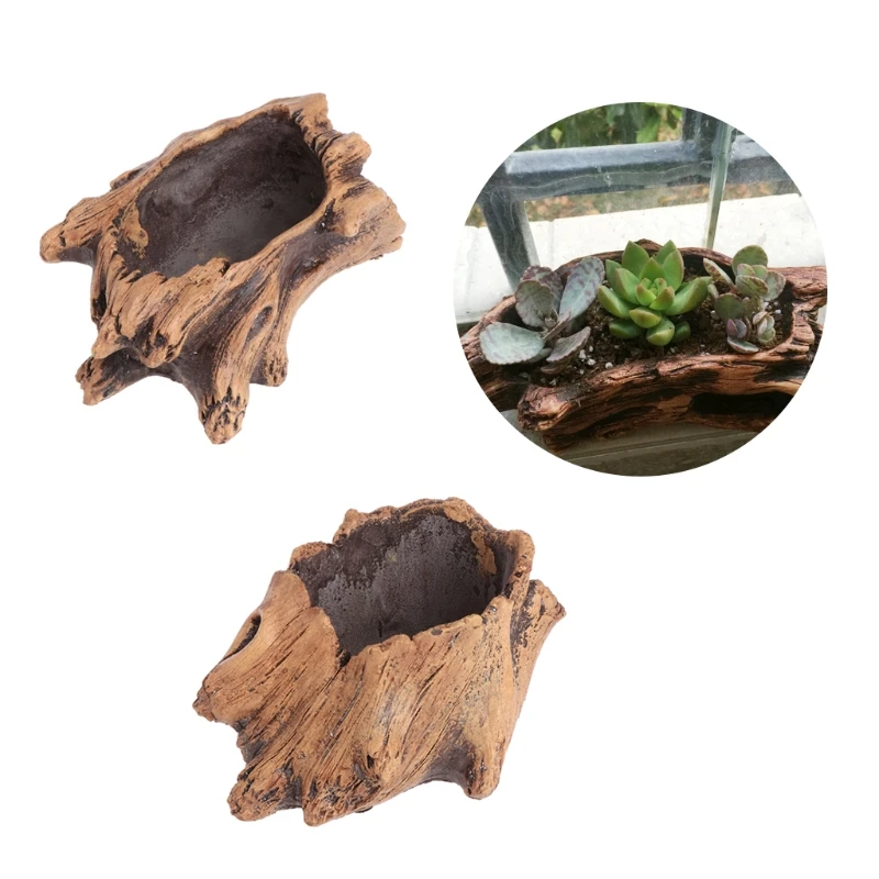 Succulent Flower Pot Wood Tree - Bonsai Tree Zen Garden avaliação e preço